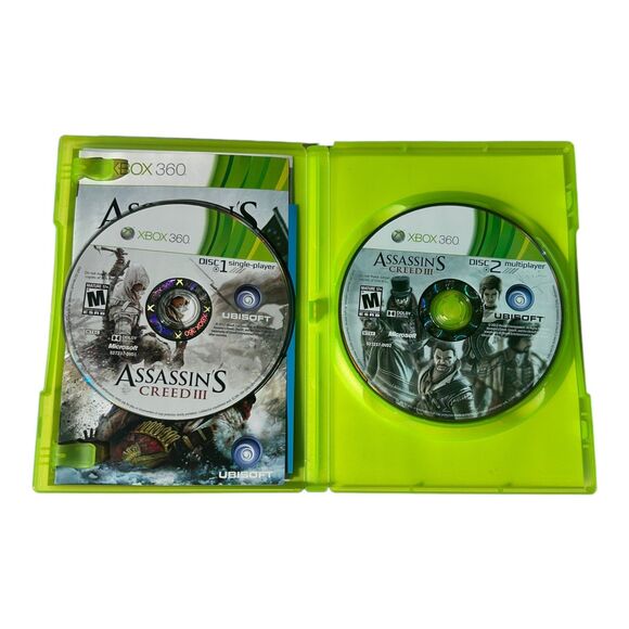 Assassins Creed 3 Xbox 360 GameStop Edition Ubisoft 2012 - 2 Disc Video Game - Picture 3 of 4